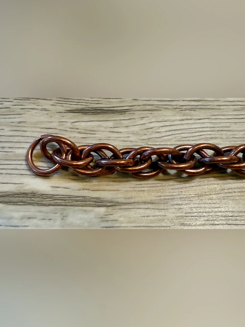 Vintage Copper Links Necklace 19”